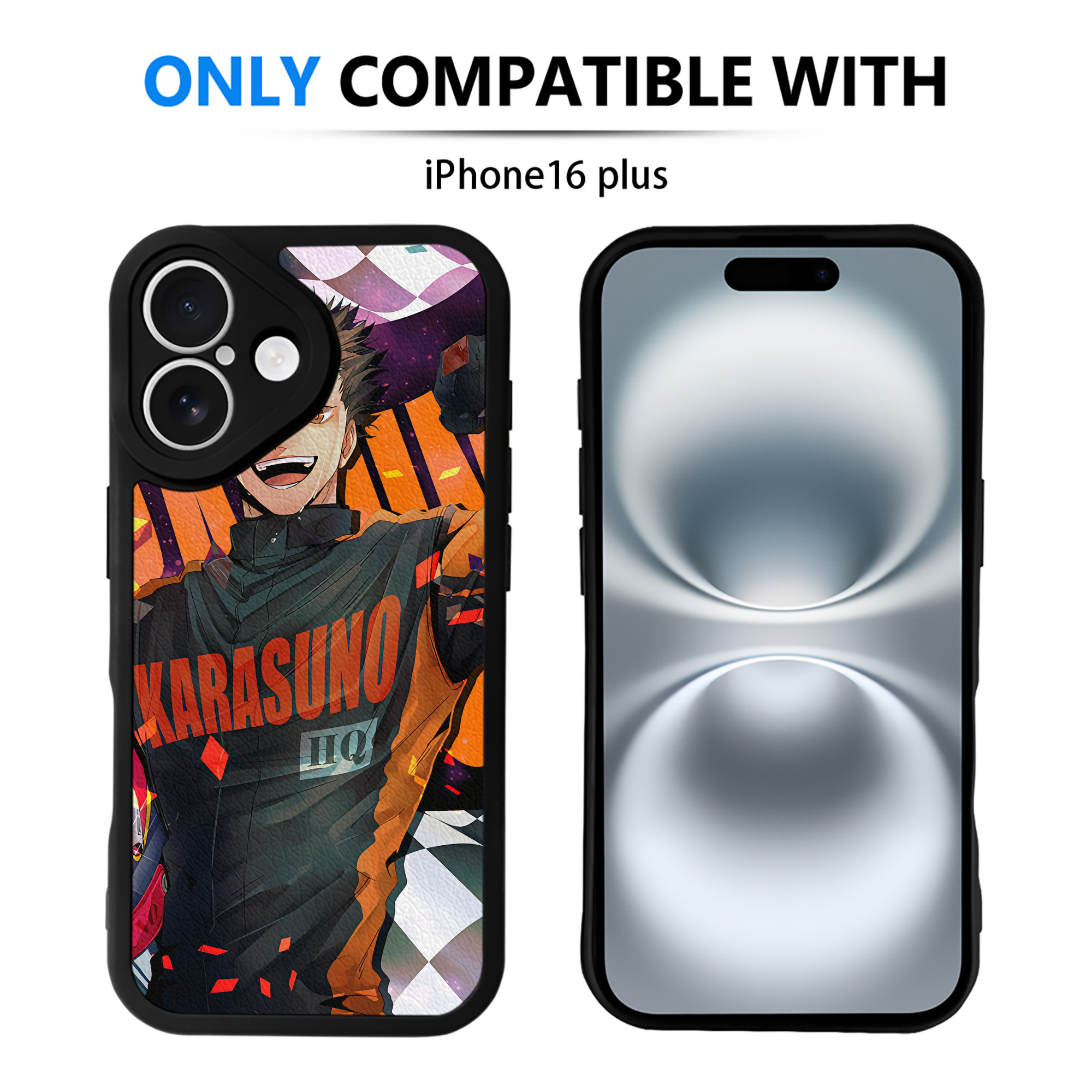 （画像用） ハイキュー!! Haikyu!! 【iPhone 16シリーズ対応】シリコンスマホケース（レザー調） 材質：シリコン